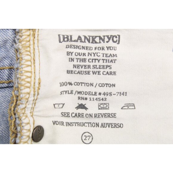 BlankNYC Women's Skinny Jeans Classique Distressed Medium Wash Size 27x30 - Picture 5 of 6
